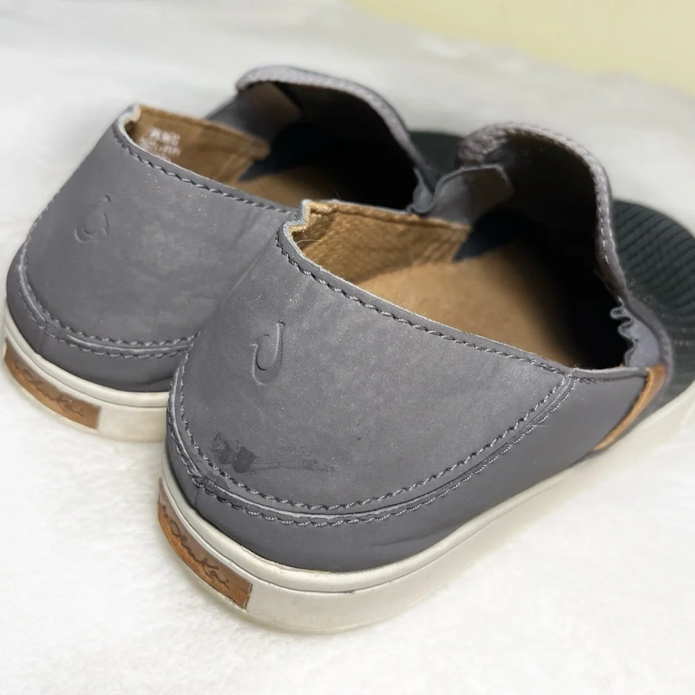 OluKai Gray , White Women’s Slip-On‎ Sneakers Sz 7